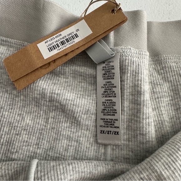 NWT Skims Ribbed Heather Grey Leggings Size 2XL - Picture 2 of 4